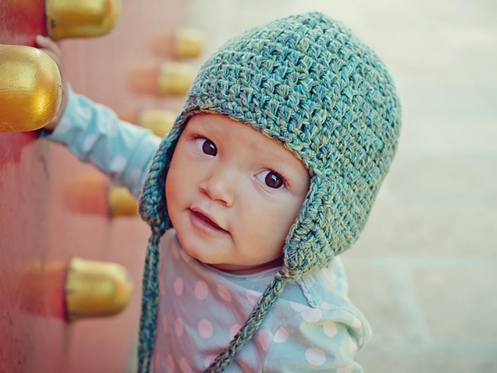 handknit baby hat