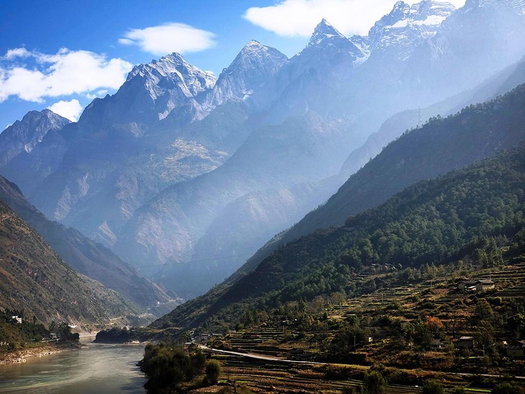 Mountains and Upper Yangtze River in Yunnan