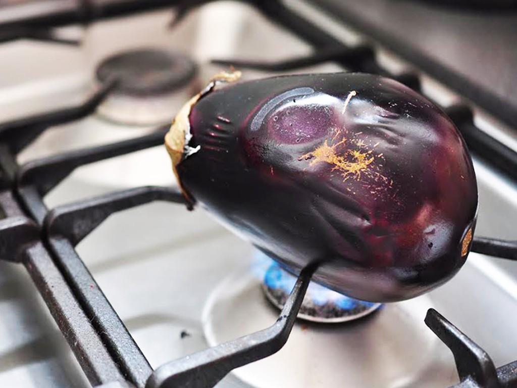 roasting eggplant