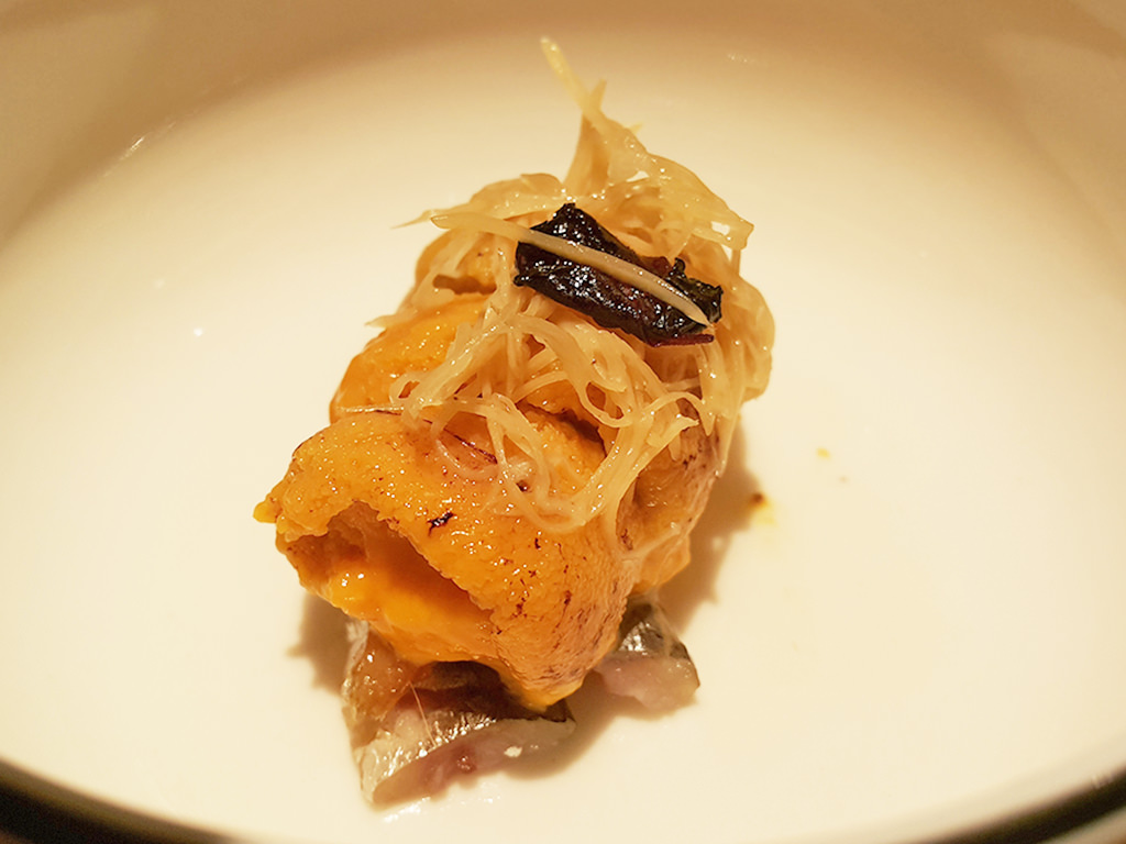 sea urchin and anchovy