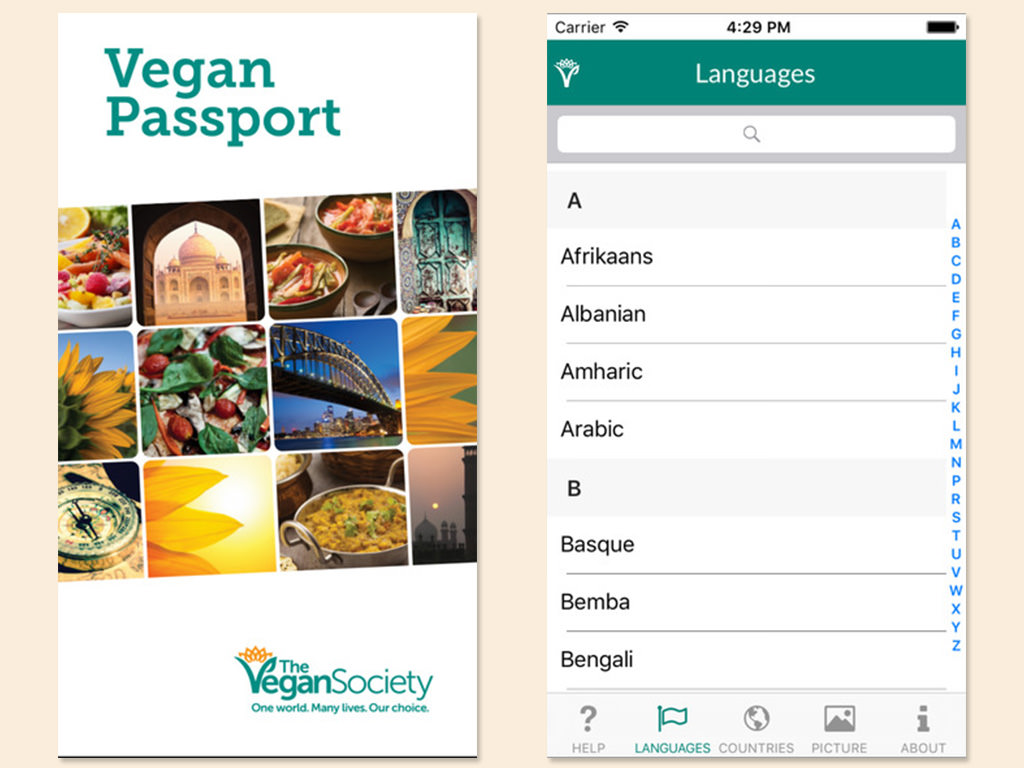 vegan passport for iphone