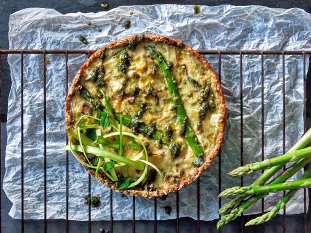 My Little Hong Kong Kitchen's Leek, Asparagus & Feta GlutenFree Quiche