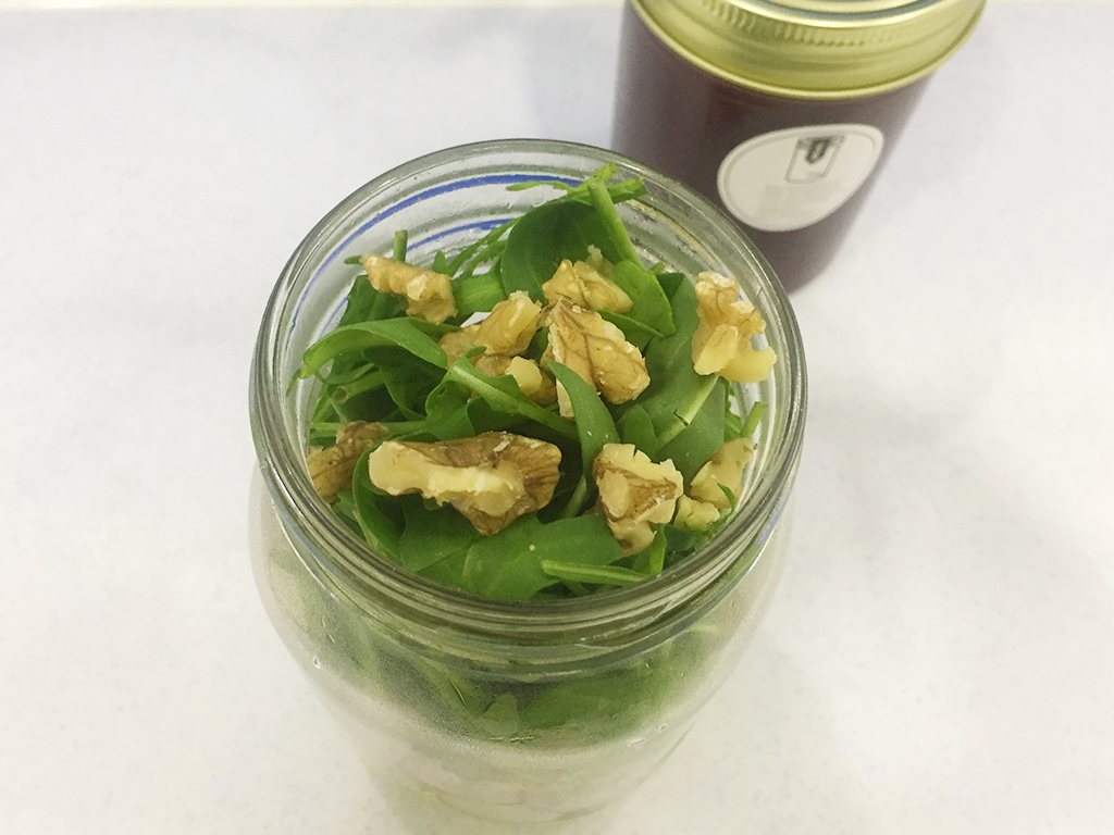 Jar Jar Beam walnuts in salad