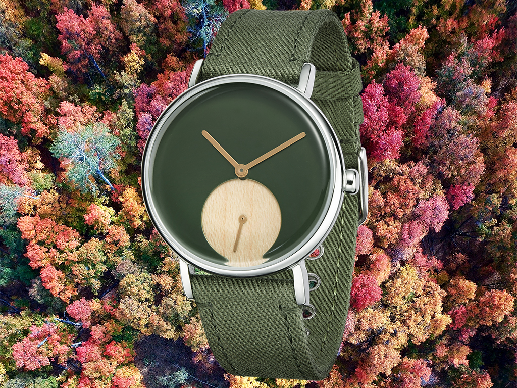 Jacques Farel Hayfield Vegan Watch Vegan Lyocell Band Green Queen