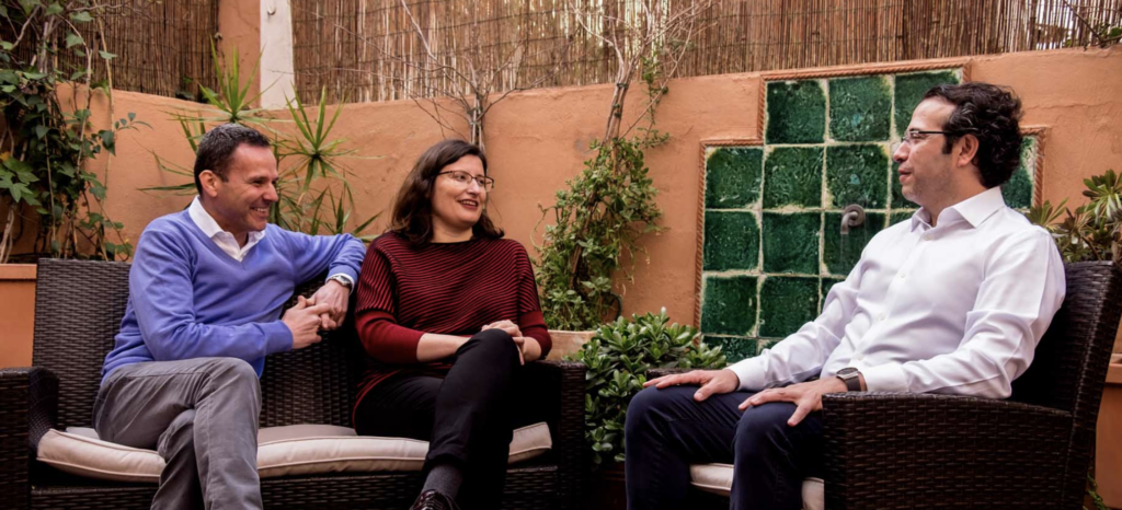 Cubiq Founders Jordi Bladé, Dr. Raquel Revilla, and Andrés Montefeltro