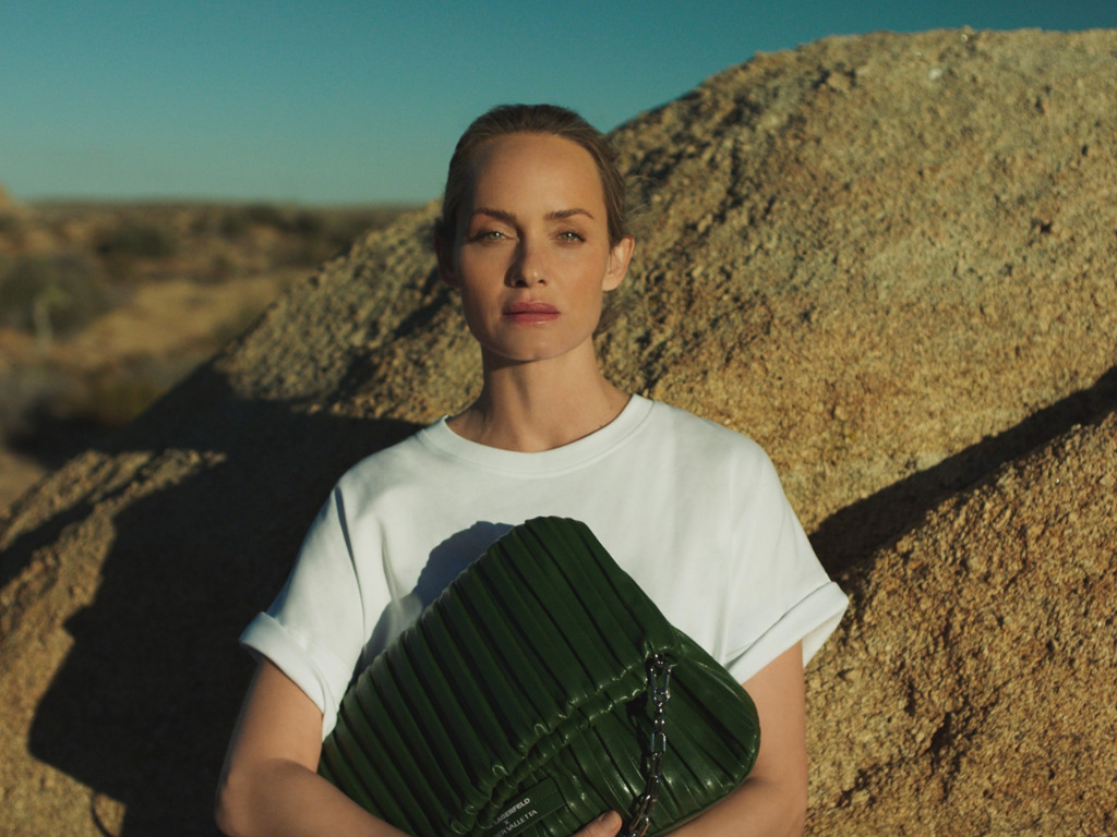 After Ditching Animal Skins & Fur Fashion House Karl Lagerfeld Unveils Cactus Leather Bag With Model Amber Valletta