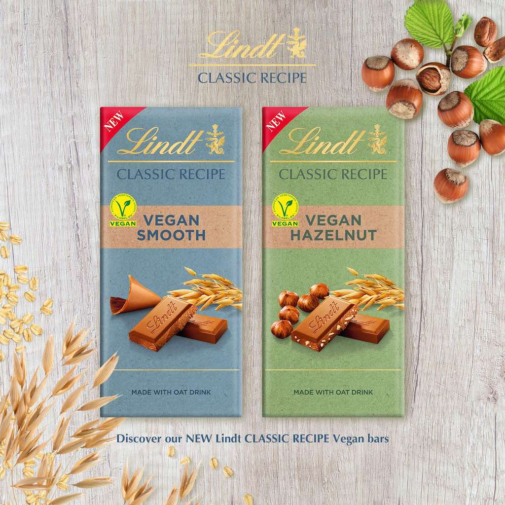Lindt Is Releasing Two New Vegan Oat Milk Chocolate Bars For Veganuary