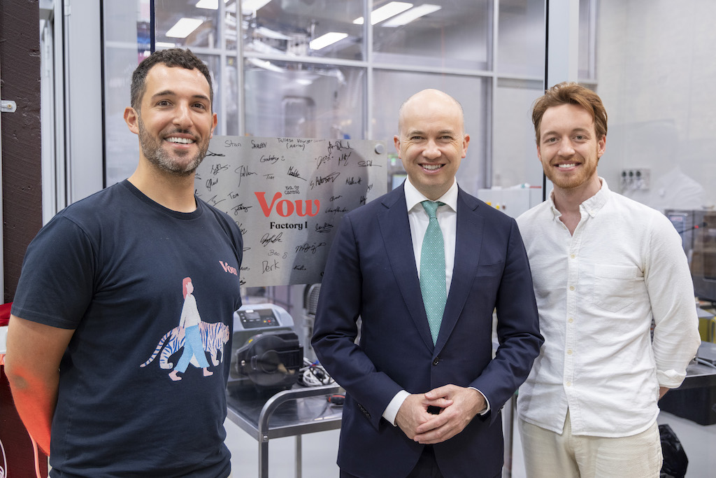 (left to right) George Peppou, CEO, Matt Kean, NSW Treasurer, Tim Noakesmith, Cofounder