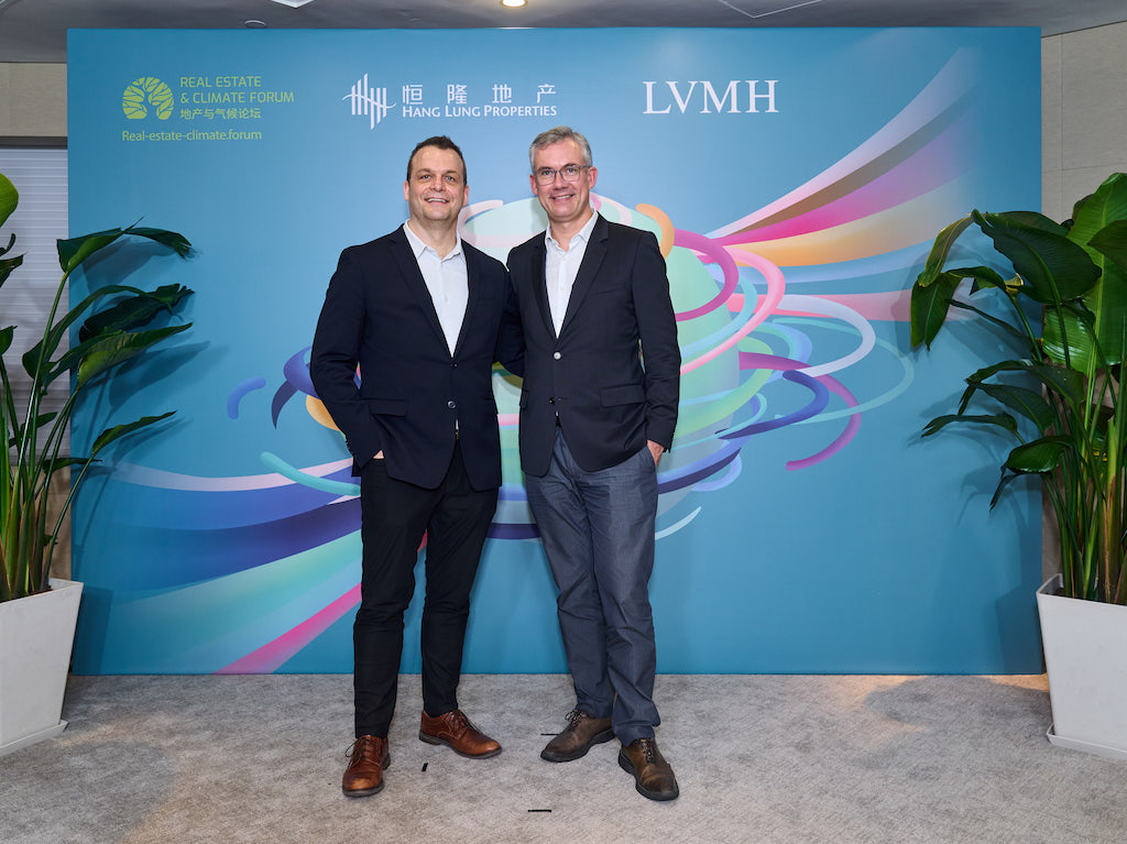 John Haffner, Hang Lung Properties General Manager – Sustainability and Nicolas Martin, LVMH Sustainable Store Planning Manager