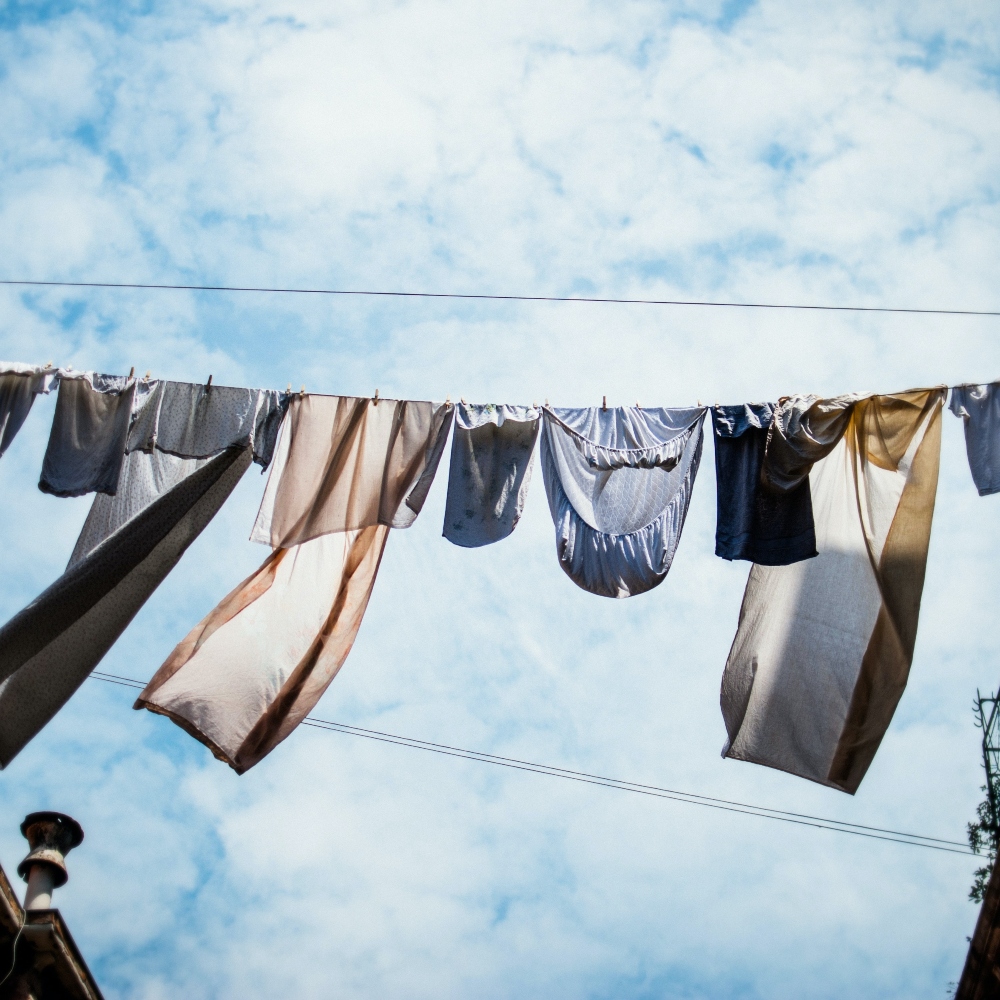 clothes on the washing line