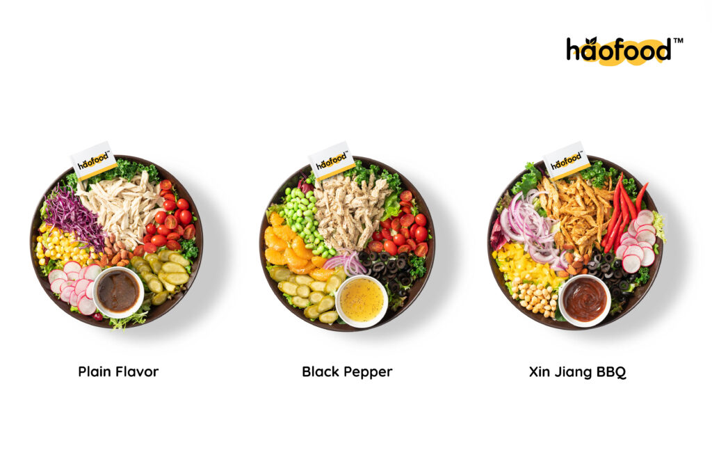 Haofood's new pulled peanut chicken comes in three flavors
