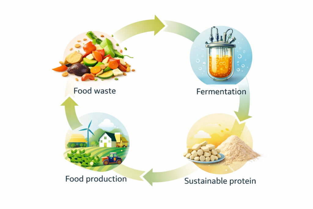 food waste protein