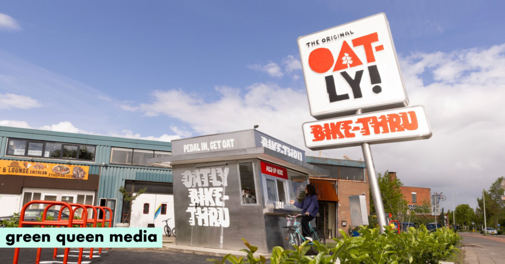Bike-Thru: Oatly Reinvents Coffee Drive-In with Amsterdam Kiosk Stunt
