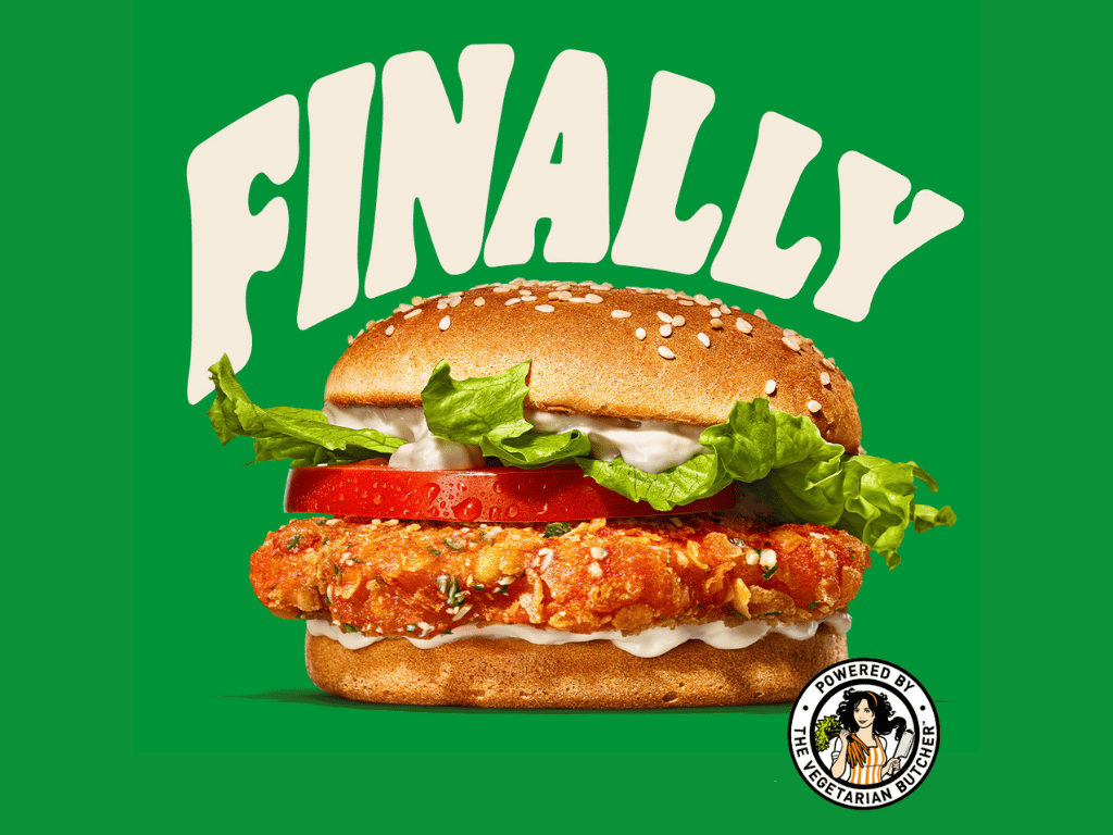 plant based crispy chicken burger